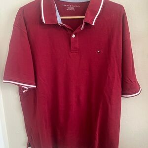 Tommy Hilfiger Men's Burgundy Polo Shirt